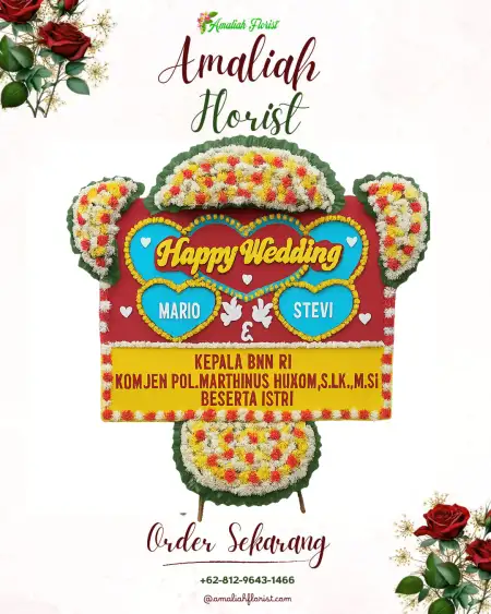 Papan Bunga Pernikahan Pacul